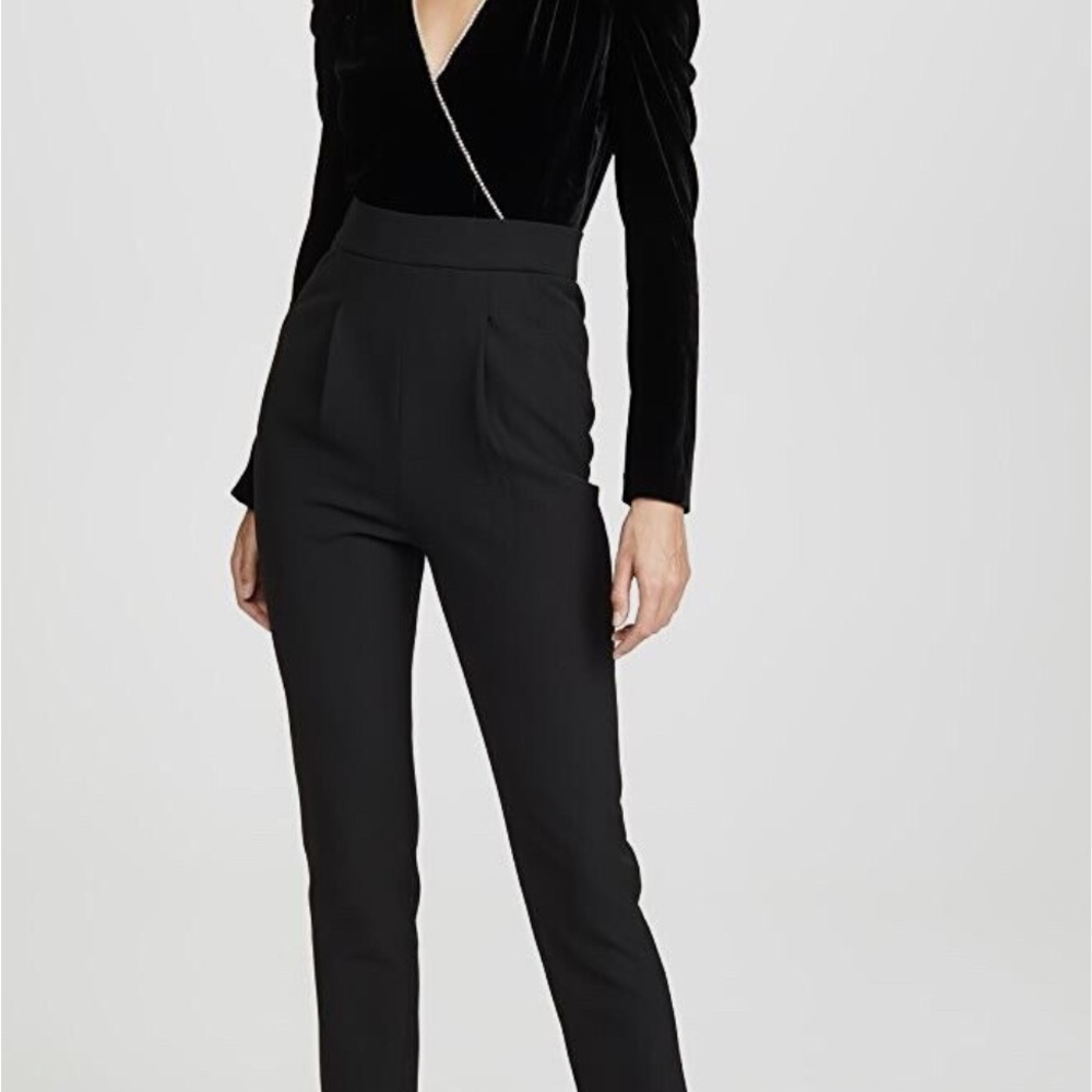 Veronica Beard Black Velvet Jumpsuit